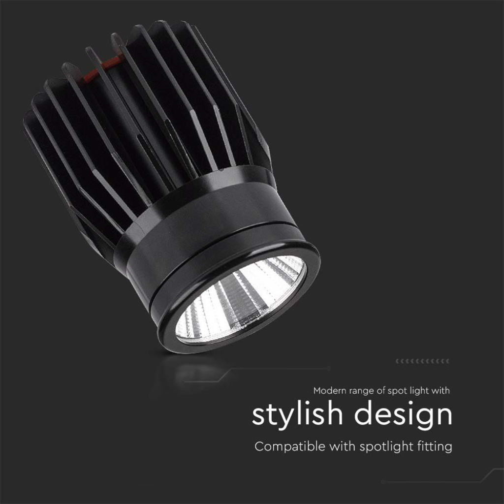 Faretto LED da Incasso Rotondo LED 18W in Alluminio Colore Nero 3000K 78x63x50mm SKU-10301