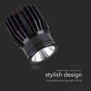 Faretto LED da Incasso Rotondo LED 18W in Alluminio Colore Nero 3000K 78x63x50mm SKU-10301