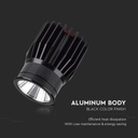 Faretto LED da Incasso Rotondo LED 18W in Alluminio Colore Nero 3000K 78x63x50mm SKU-10301