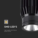 Faretto LED da Incasso Rotondo LED 18W in Alluminio Colore Nero 3000K 78x63x50mm SKU-10301