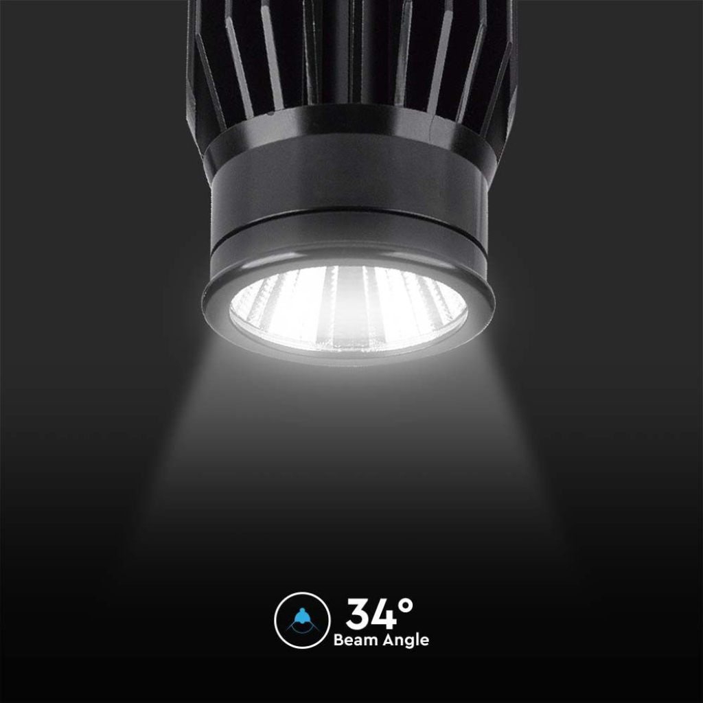 Faretto LED da Incasso Rotondo LED 18W in Alluminio Colore Nero 3000K 78x63x50mm SKU-10301