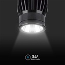 Faretto LED da Incasso Rotondo LED 18W in Alluminio Colore Nero 3000K 78x63x50mm SKU-10301