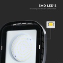 Campana LED SMD Industriale 100W Quadrata Colore Nero 4000K IP65 SKU-10035