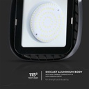 Campana LED SMD Industriale 100W Quadrata Colore Nero 4000K IP65 SKU-10035