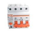 MeanWell RCBO Interruttore Magnetotermico Differenziale Tipo A Curva C 3P+N 4M 6000A 300mA C10A AC 400V IP20 IEC61009-1
