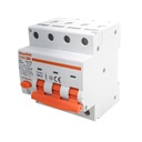 MeanWell RCBO Interruttore Magnetotermico Differenziale Tipo A Curva C 3P+N 4M 6000A 300mA C10A AC 400V IP20 IEC61009-1