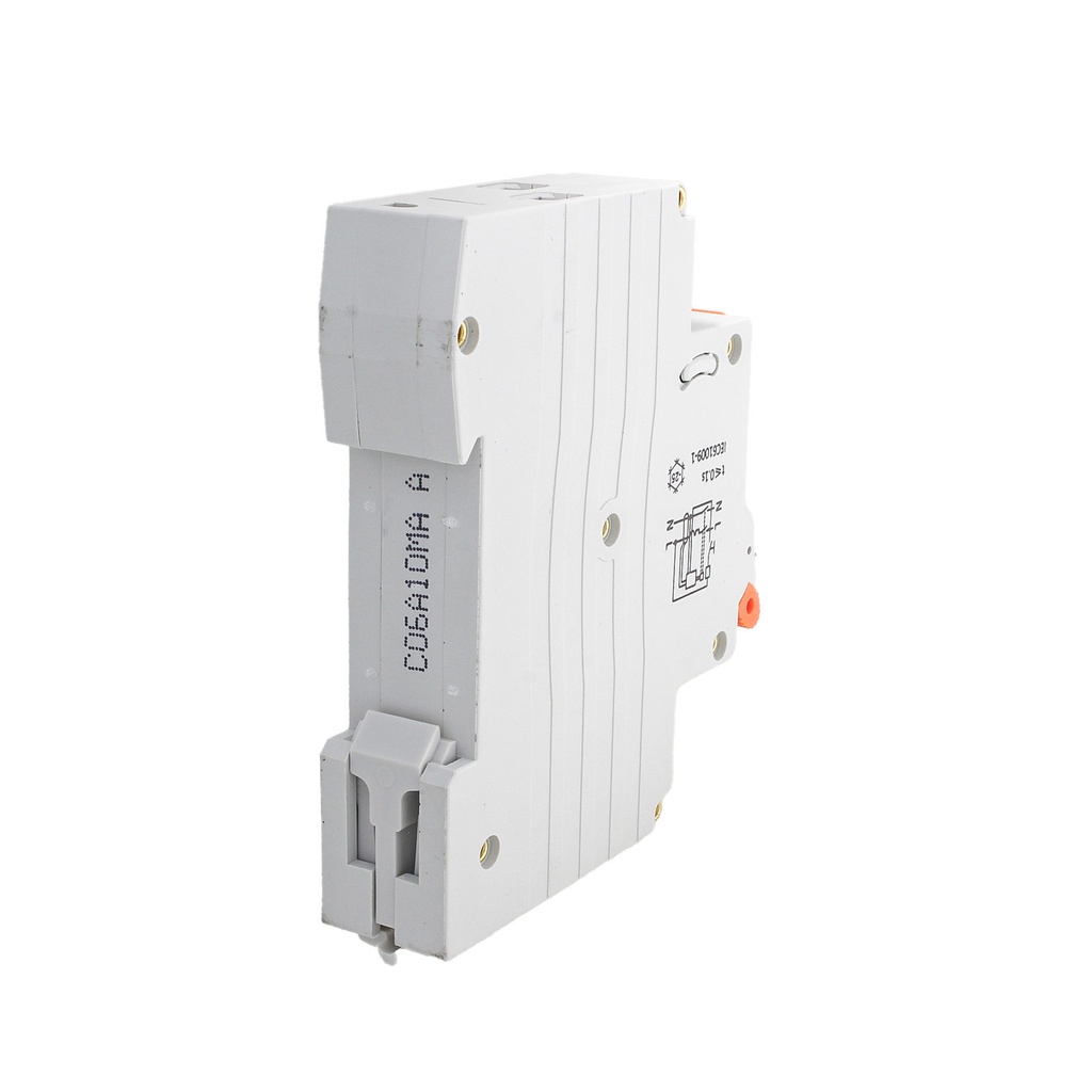 MeanWell RCBO Interruttore Magnetotermico Differenziale Tipo A Curva C 1P+N 1M 6000A 10mA Per Zone Umide C6A AC 230V IP20 IEC61009-1