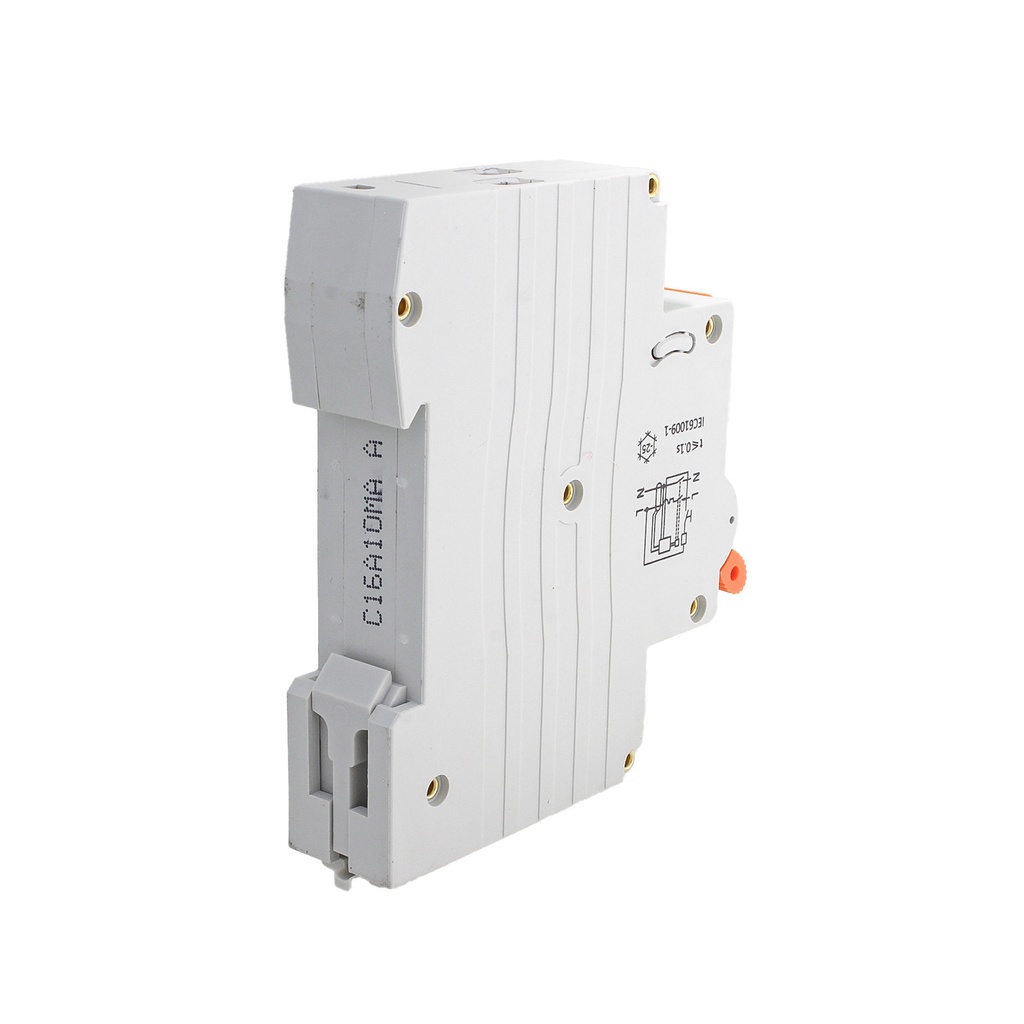 MeanWell RCBO Interruttore Magnetotermico Differenziale Tipo A Curva C 1P+N 1M 6000A 10mA Per Zone Umide C16A AC 230V IP20 IEC61009-1