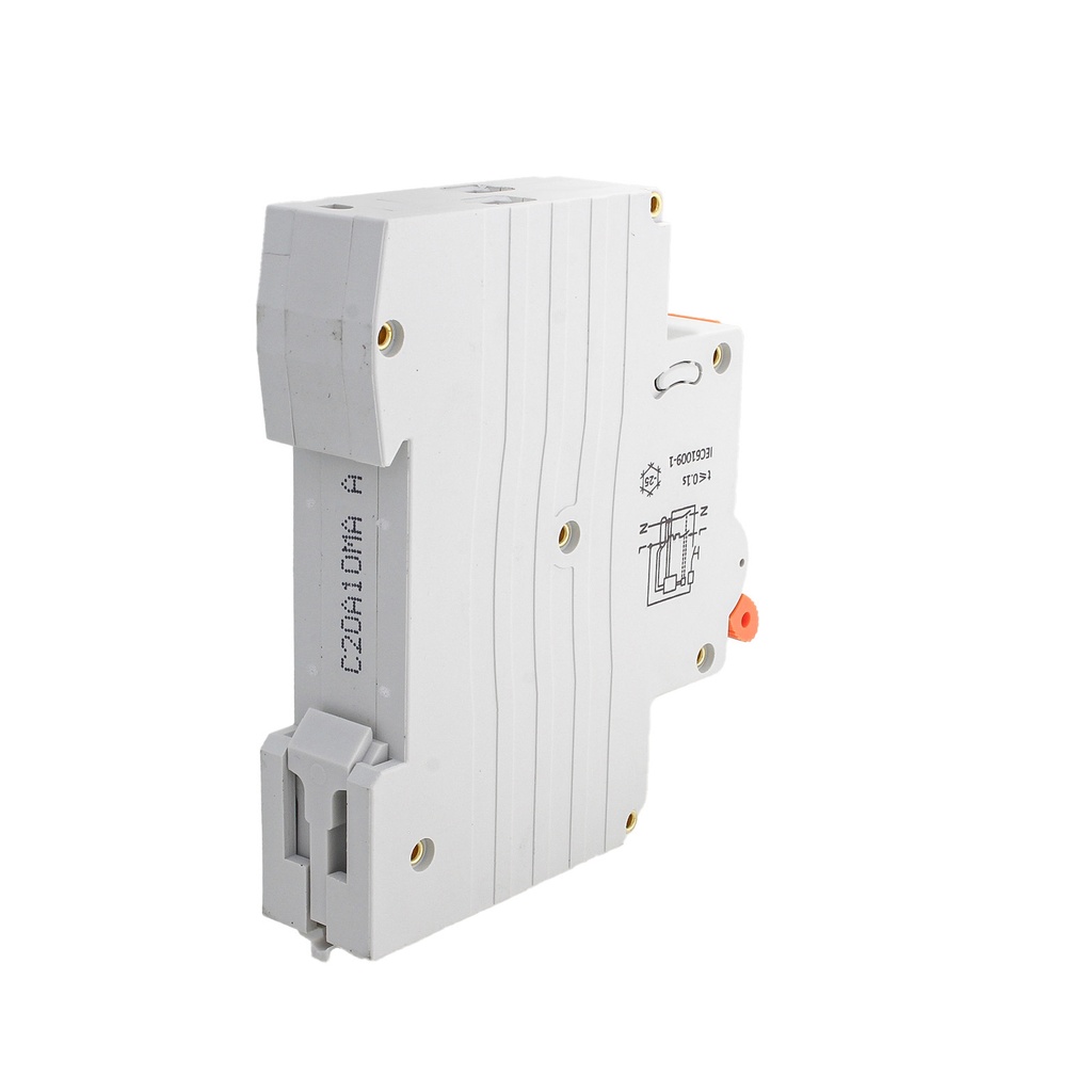 MeanWell RCBO Interruttore Magnetotermico Differenziale Tipo A Curva C 1P+N 1M 6000A 10mA Per Zone Umide C20A AC 230V IP20 IEC61009-1