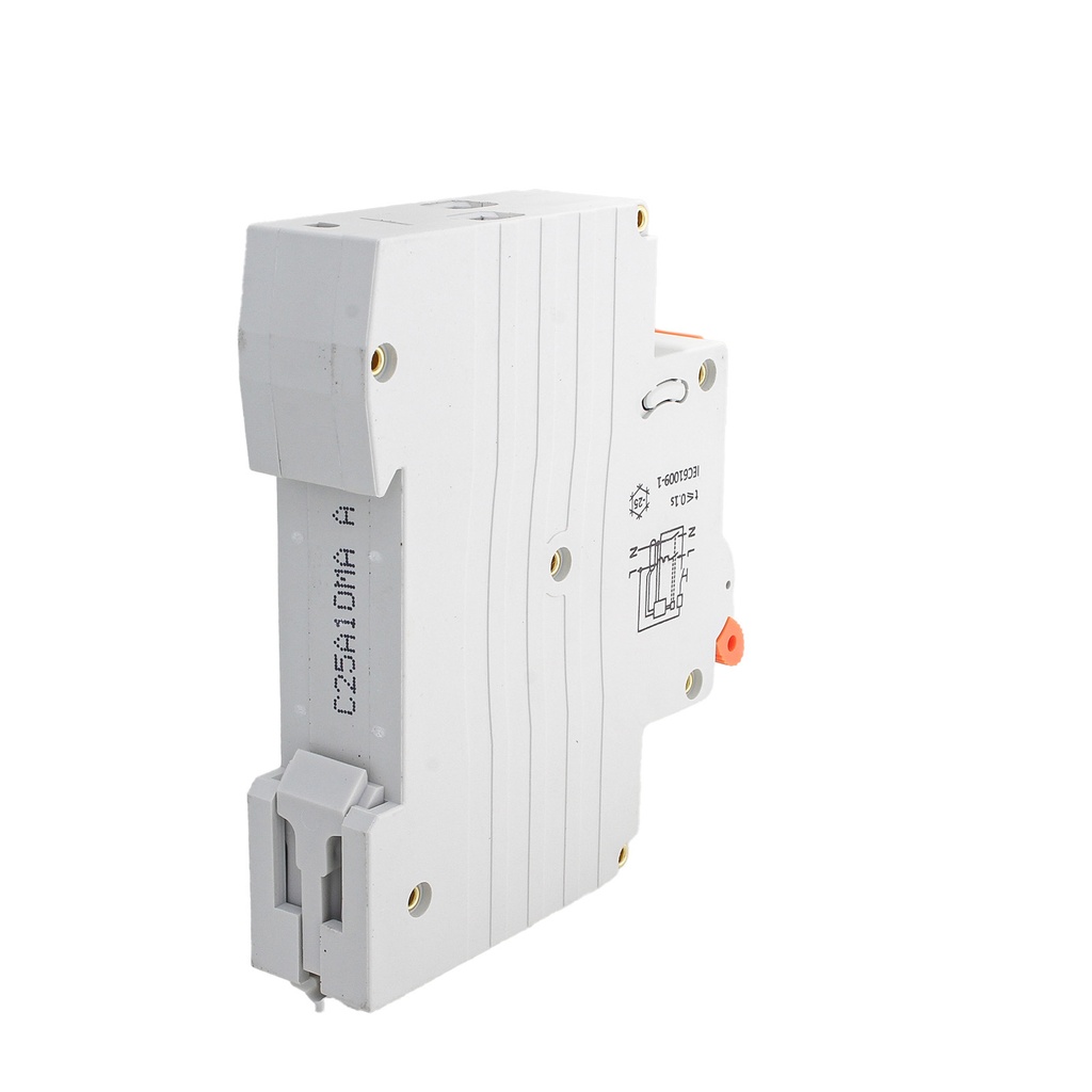 MeanWell RCBO Interruttore Magnetotermico Differenziale Tipo A Curva C 1P+N 1M 6000A 10mA Per Zone Umide C25A AC 230V IP20 IEC61009-1