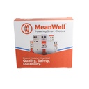 MeanWell RCBO Interruttore Magnetotermico Differenziale Tipo A Curva C 1P+N 1M 6000A 10mA Per Zone Umide C25A AC 230V IP20 IEC61009-1
