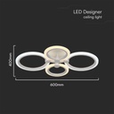 Lampadario LED a Plafone con Telecomando 45W dal Design Moderno e Fascio Luminoso 360° Colore Bianco 600x400x100mm Dimmerabile CCT 3in1 23394