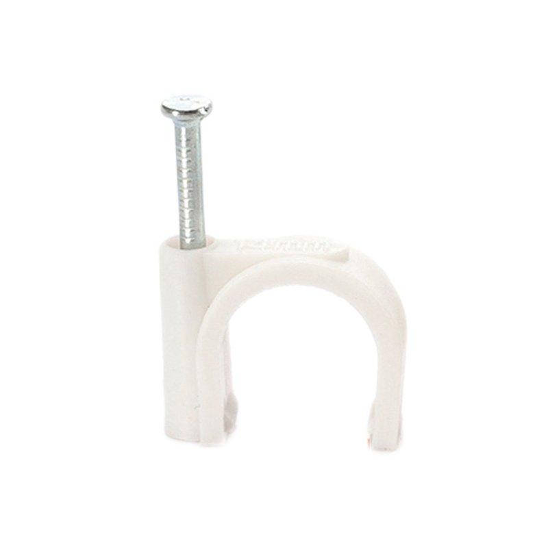 42 Pezzi Fermacavo con Chiodo 6mm Clip per Cavi Fissacavi A Muro