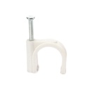 42 Pezzi Fermacavo con Chiodo 6mm Clip per Cavi Fissacavi A Muro