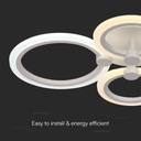 Lampadario LED a Plafone con Telecomando 45W dal Design Moderno e Fascio Luminoso 360° Colore Bianco 600x400x100mm Dimmerabile CCT 3in1 23394