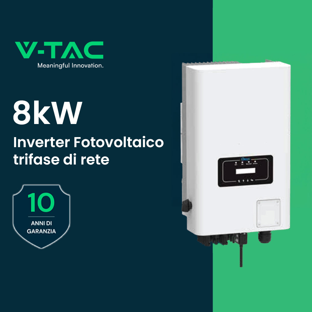 Inverter Fotovoltaico Deye Trifase di Rete On-Grid 30kW CEI 0-21 con Schermo LCD, Inclusi TA e WiFi Garanzia 10 Anni IP65 11812