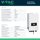 Inverter Fotovoltaico Deye Trifase di Rete On-Grid 30kW CEI 0-21 con Schermo LCD, Inclusi TA e WiFi Garanzia 10 Anni IP65 11812