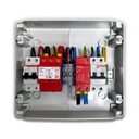 Quadro AC/DC Monofase 3kW 1 Stringa 1 MPPT 20A 230V / 20A 600VDC Centralino IP65 12 Moduli versione con Interruttore Magnetotermico Differenziale + Scaricatore ABB / DEHN QC1M3