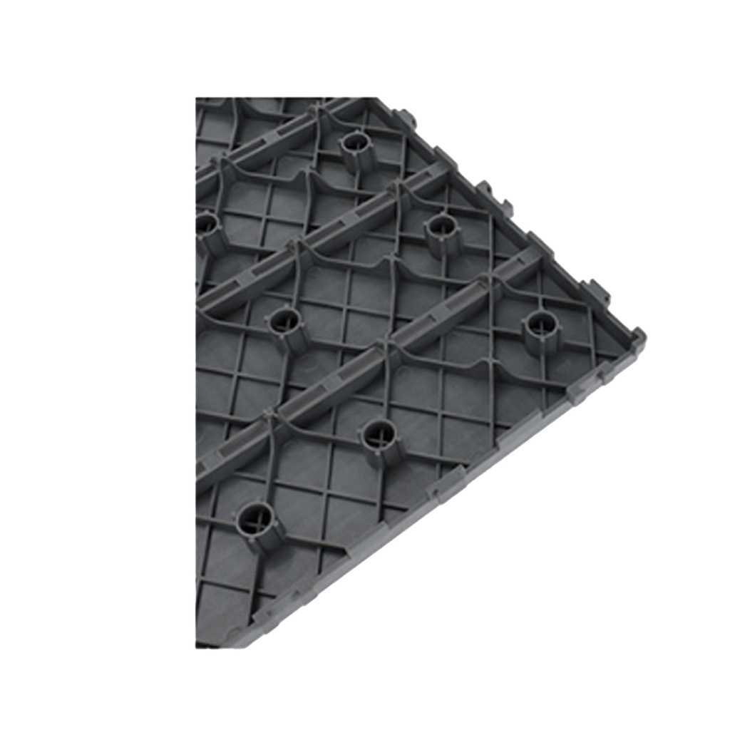 10 Pezzi Piastrelle Plastica da Giardino, 30X30X2cm, Pavimento Esterno In PVC, Colore Grigio, Totale 0.9 m²