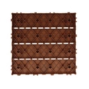 10 Pezzi Piastrelle Plastica da Giardino, 30X30X2cm, Pavimento Esterno In PVC, Colore Marrone Scuro, Totale 0.9 m²