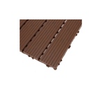 10 Pezzi Piastrelle Plastica da Giardino, 30X30X2cm, Pavimento Esterno In PVC, Colore Marrone Scuro, Totale 0.9 m²