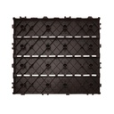 10 Pezzi Piastrelle Plastica da Giardino, 30X30X2cm, Pavimento Esterno In PVC, Colore Nero Caffe, Totale 0.9 m²