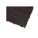 10 Pezzi Piastrelle Plastica da Giardino, 30X30X2cm, Pavimento Esterno In PVC, Colore Nero Caffe, Totale 0.9 m²