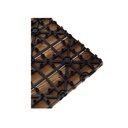 10 Pezzi Piastrelle Legno da Giardino, 30X30X2.3cm, Pavimento Esterno In WPC, Colore Legno Chiaro Da 4 Listelli, Totale 0.9 m²