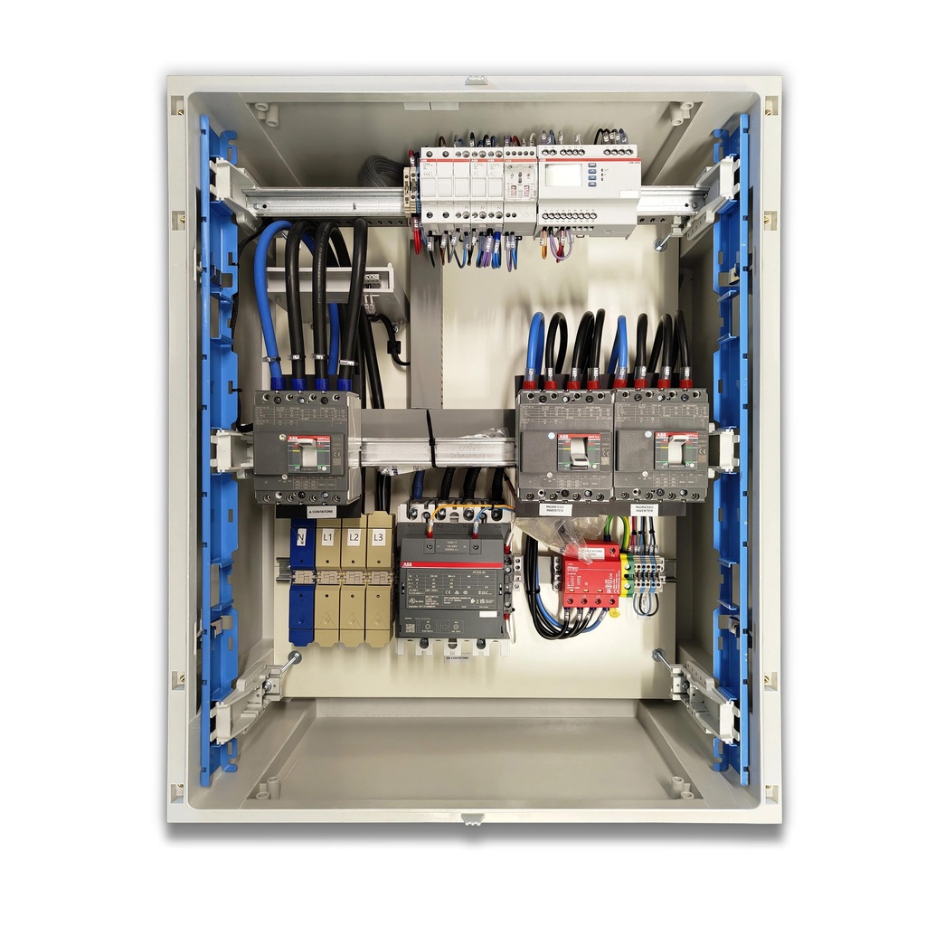Quadro Elettrico Fotovoltaico AC Trifase Doppio Inverter 100kW 160A 400V IP66, 140 x Moduli, Differenziale Tarabile QACT100-2 
