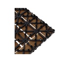 10 Pezzi Piastrelle Legno da Giardino, 30X30X2.3cm, Pavimento Esterno In WPC, Colore Legno Scuro Da 7 Listelli, Totale 0.9 m²