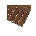 10 Pezzi Piastrelle Legno da Giardino, 30X30X2.3cm, Pavimento Esterno In WPC, Colore Legno Scuro Da 12 Listelli, Totale 0.9 m²