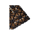 10 Pezzi Piastrelle Legno da Giardino, 30X30X2.3cm, Pavimento Esterno In WPC, Colore Legno Scuro Da 12 Listelli, Totale 0.9 m²