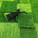 10 Pezzi Piastrelle Plastica da Giardino, 30X30X2.3cm, Pavimento Esterno In Prato Artificiale, Colore Verde Erba, Totale 0.9 m²