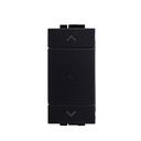 ETTROIT Pulsante Modulo Tapparelle Connesso Smart WIFI Tuya Per Tende Persiane Compatibile Bticino Living Colore Nero