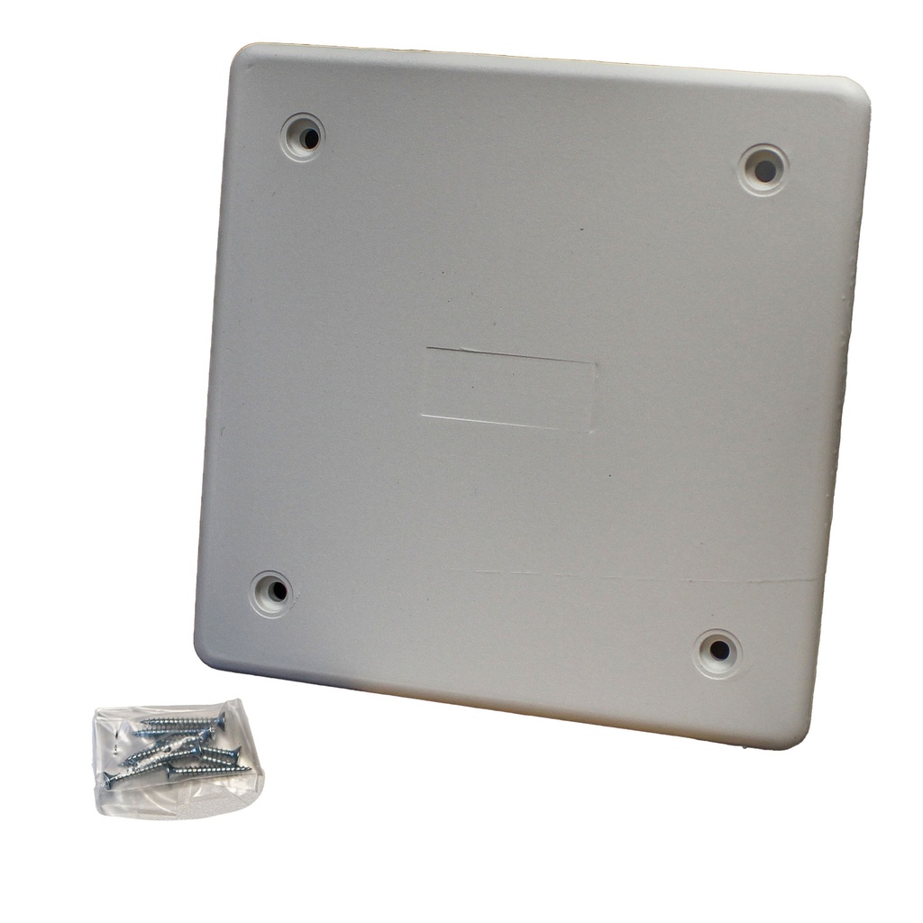 Coperchio per cassette di derivazione da incasso, 92x92 mm, ideale per protezione e copertura di impianti elettrici