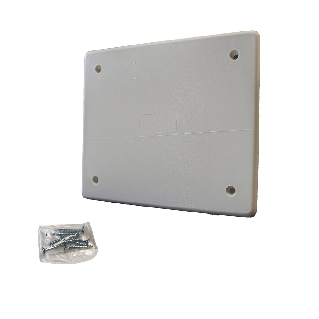 Coperchio per cassette di derivazione da incasso, 118x96 mm, ideale per protezione e copertura di impianti elettrici