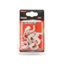 10 Pezzi Fermacavo con Chiodo 16mm Clip per Cavi Fissacavi A Muro
