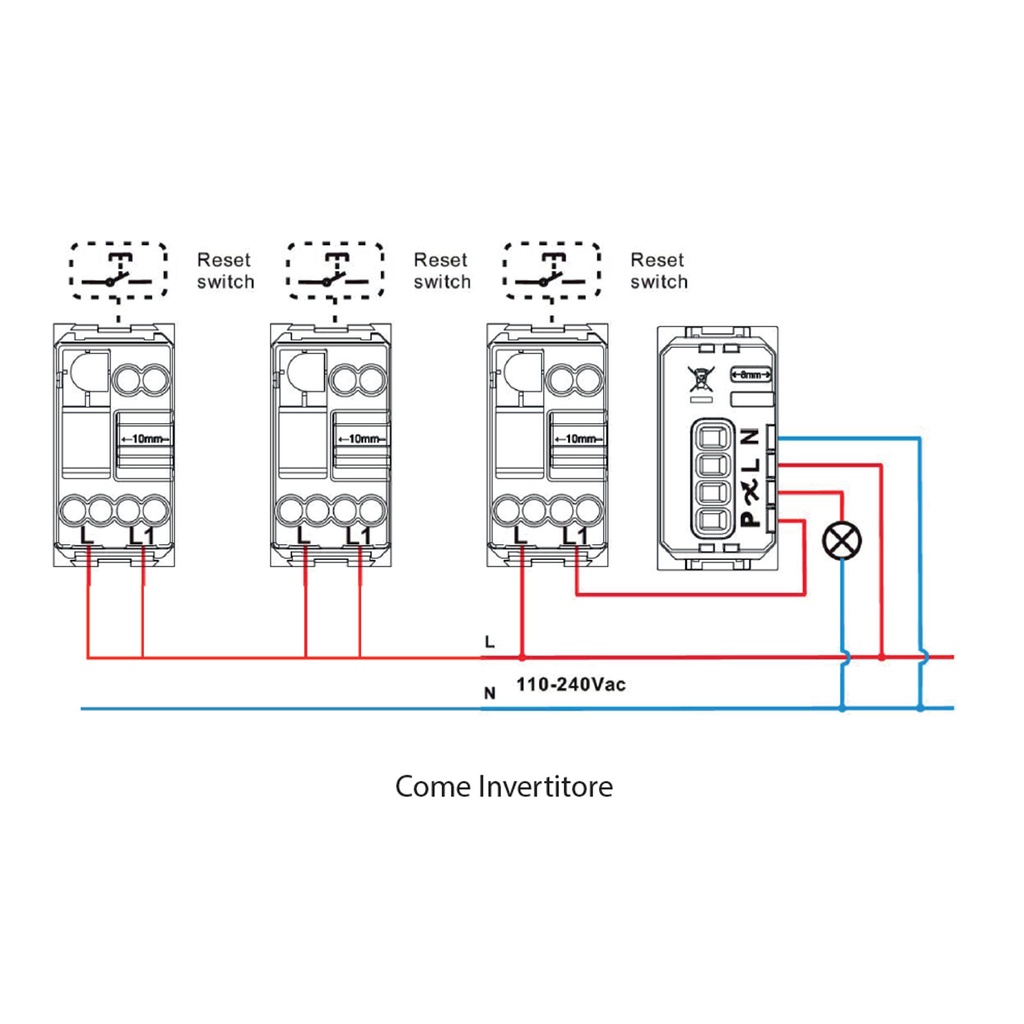 ETTROIT Pulsante Dimmer Connesso Smart WIFI Tuya Compatibile Vimar Plana Max 150W