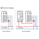 ETTROIT Pulsante Connesso Smart WIFI Tuya Compatibile Vimar Plana Interruttore Deviatore Invertitore 3 In 1
