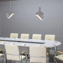 Lampadario LED con Paralume in Alluminio e Portalampada E14 (Max 60W) Colore Grigio SKU 3922
