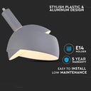 Lampadario LED con Paralume in Alluminio e Portalampada E14 (Max 60W) Colore Grigio SKU 3922