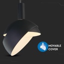 Lampadario LED con Paralume in Alluminio e Portalampada E14 (Max 60W) Colore Nero SKU 3921