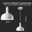 Lampadario LED con Paralume in Alluminio e Portalampada E14 (Max 60W) Colore Bianco SKU 3920