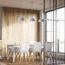Lampadario LED con Paralume in Alluminio e Portalampada E14 (Max 60W) Colore Bianco SKU 3920