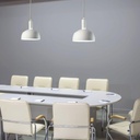 Lampadario LED con Paralume in Alluminio e Portalampada E14 (Max 60W) Colore Bianco SKU 3920
