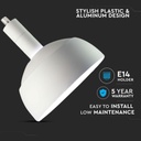 Lampadario LED con Paralume in Alluminio e Portalampada E14 (Max 60W) Colore Bianco SKU 3920