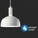 Lampadario LED con Paralume in Alluminio e Portalampada E14 (Max 60W) Colore Bianco SKU 3920