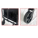 Carrello Pieghevole da Esterno, 73x42,5x46cm, Nero, Ideale per Spiaggia e Campeggio