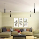 Lampada a Sospensione Cilindro Attacco GU10 Corpo in Alluminio Bianco D:60*300MM SKU-6779