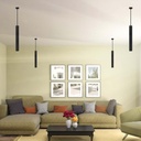 Lampada a Sospensione Cilindro Attacco GU10 Corpo in Alluminio Bianco D:60*500MM SKU-6780